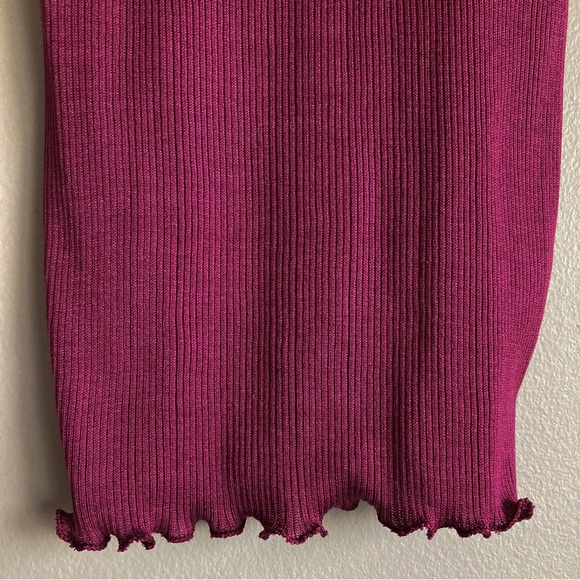 NWT Isabel Etoile Marant Fuchsia Ruffle Tank - Picture 4 of 5